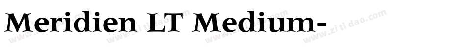 Meridien LT Medium字体转换